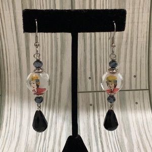 Handmade black earrings